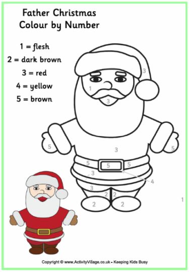 Santa Claus Colouring Pages part 17